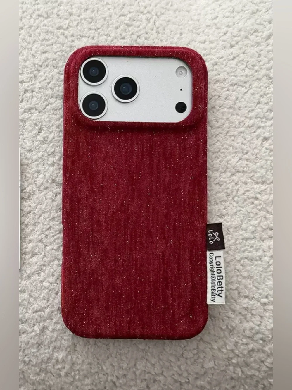 Burgundy Velvet iPhone 17 Pro Max Case